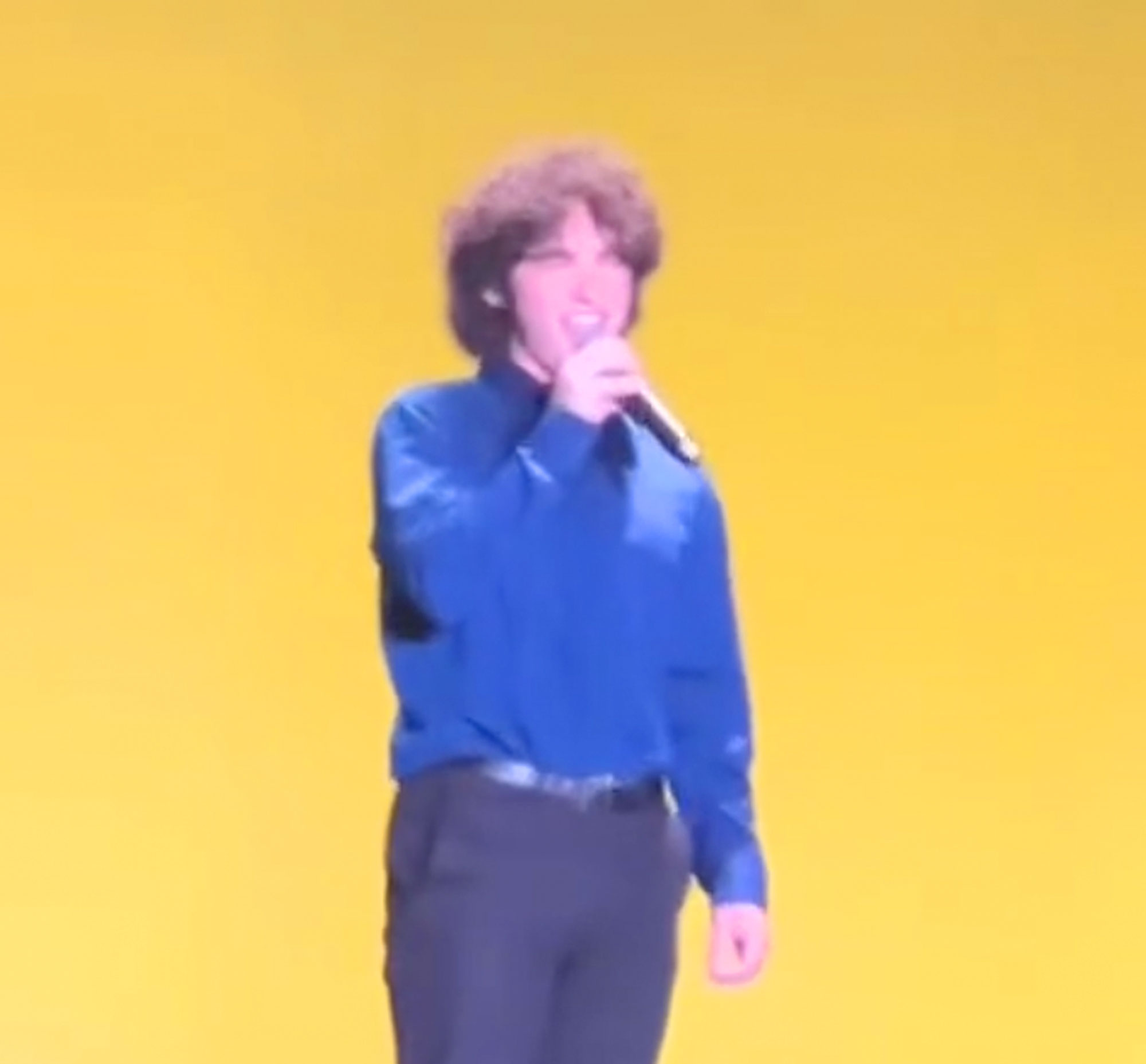 Young vocalist 'enters god mode' singing Bublé's 'feeling good' and the girls go absolutely wild