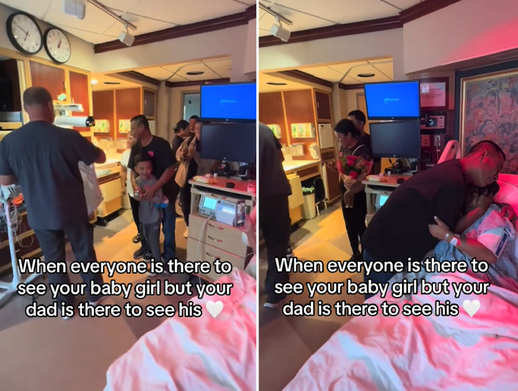 New mom shares tear-jerking moment between her and her father