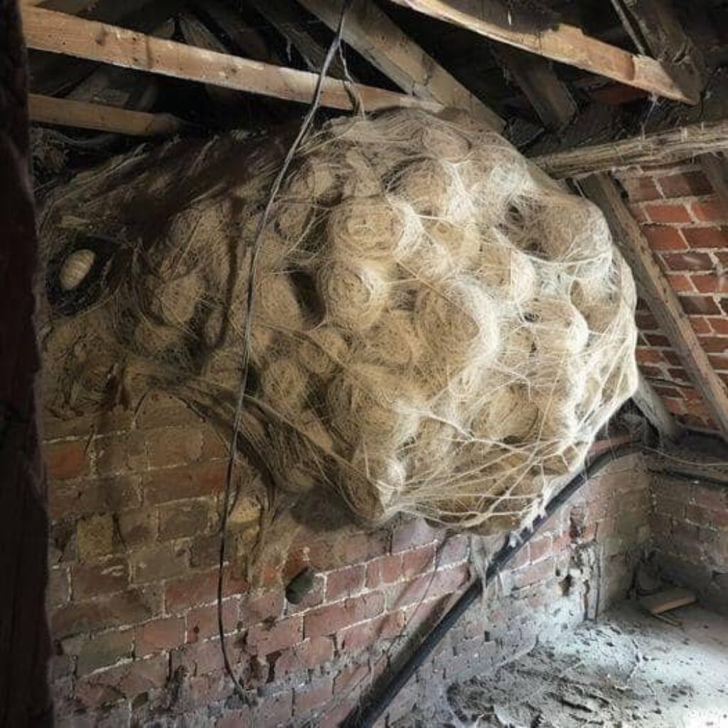 A man thought he found a hornet’s nest in his attic but he was surprised when he saw what was actually inside