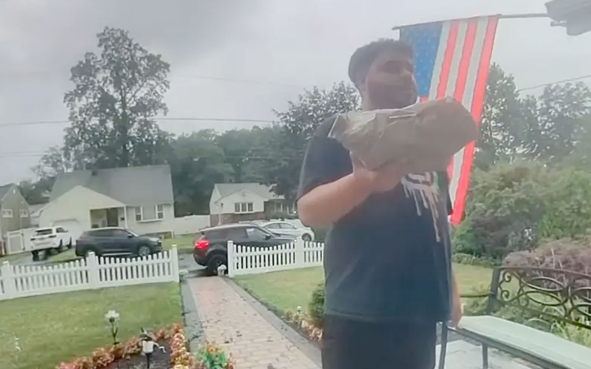 Wild Video Shows NJ Deliveryman Nearly Struck by Lightning While Dropping Off Food [WATCH]