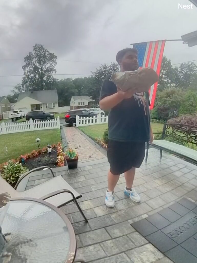 Wild Video Shows New Jersey Deliveryman Nearly Struck by Lightning While Dropping Off Food [WATCH]